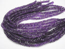 Amethyst AA++ 6Faceted Faceted Button Rondelle 6x6x4mm half or 1strand beads (aprx.15inch/38cm)