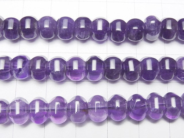 Amethyst AA++ 6Faceted Faceted Button Roundel 8x8x5mm half or 1strand beads (aprx.15inch/38cm)