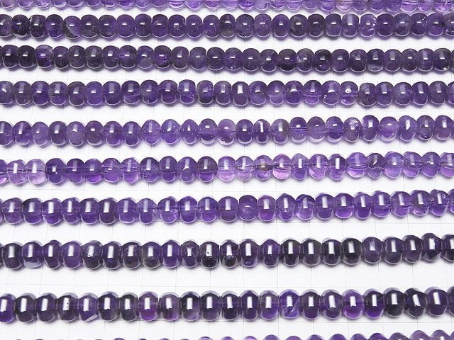 Amethyst AA++ 6Faceted Faceted Button Rondelle 8x8x5mm half or 1strand beads (aprx.15inch/38cm)