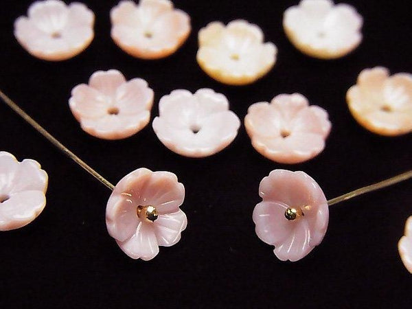 [Video] Queen Conch Shell AAA 3D Flower 8x8mm Center Hole 3pcs