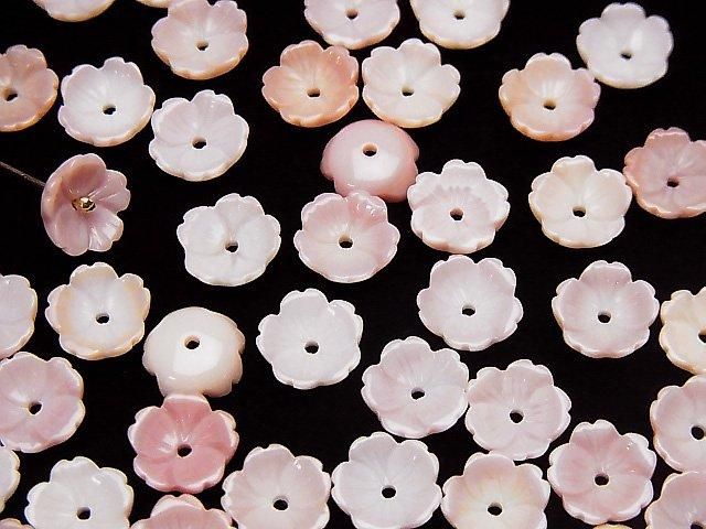 女王鳳凰螺殼 AAA 3D 花朵 8x8mm 帶中心孔 (3入)