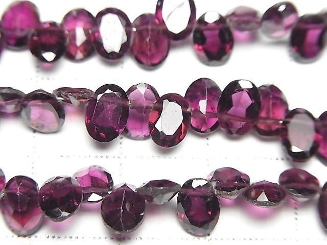 [Video]Rhodolite Garnet AA++ Oval Faceted 7x5x3mm half or 1strand beads (aprx.7inch/18cm)