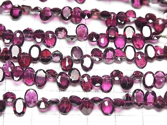 [Video]Rhodolite Garnet AA++ Oval Faceted 7x5x3mm half or 1strand beads (aprx.7inch/18cm)