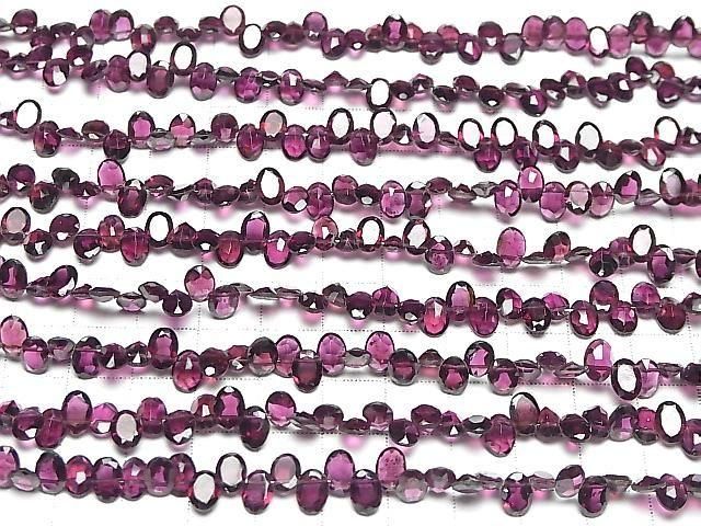 [Video]Rhodolite Garnet AA++ Oval Faceted 7x5x3mm half or 1strand beads (aprx.7inch/18cm)