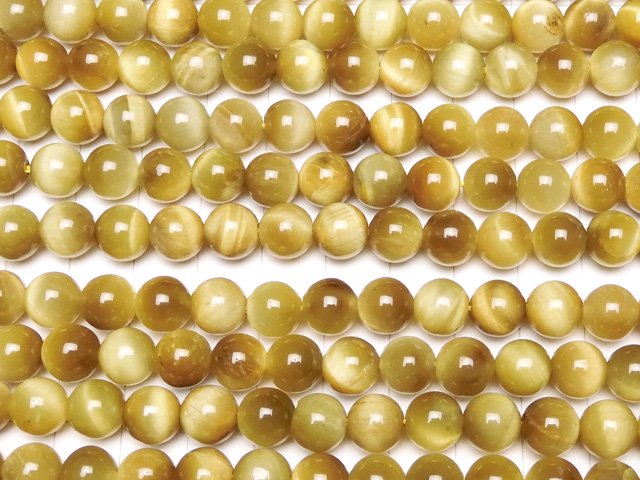 [Video] Golden Tiger's Eye AA++ Round 8mm 1strand beads (aprx.15inch / 37cm)