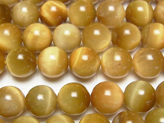 [Video] Golden Tiger's Eye AA++ Round 10mm 1strand beads (approx. 15 inches/36 cm)