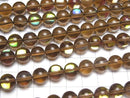 [Video]Brown Luna Flash Round 10mm 1strand beads (aprx.15inch/36cm)