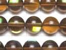 [Video]Brown Luna Flash Round 12mm 1strand beads (aprx.15inch/36cm)