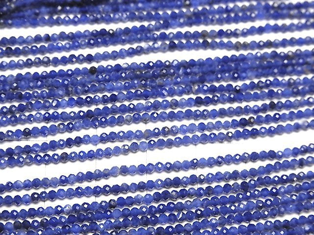 High Quality!  Sodalite AA++ Faceted Round 2mm  1strand beads (aprx.15inch/37cm)