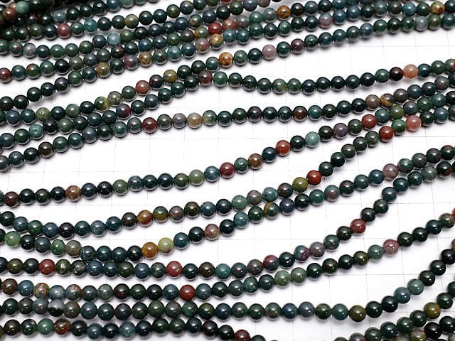 Bloodstone  Round 4mm 1strand beads (aprx.15inch/38cm)