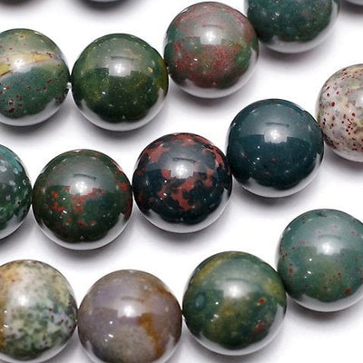 Bloodstone, Round Gemstone Beads