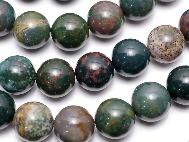 Bloodstone, Round Gemstone Beads