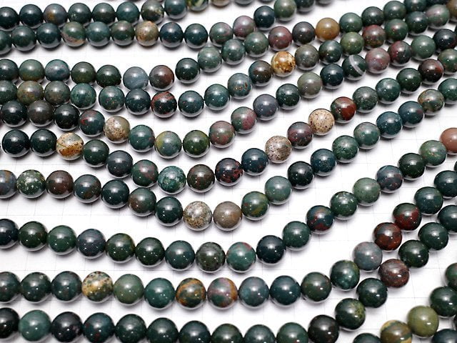 Bloodstone  Round 10mm 1strand beads (aprx.15inch/38cm)