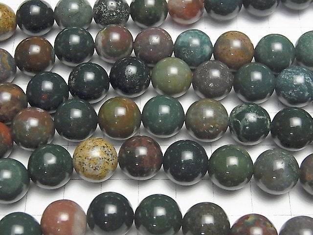 Bloodstone  Round 12mm half or 1strand beads (aprx.14inch/35cm)