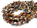 Ocean Jasper Flat Nugget Top Side Drilled Hole 1strand beads (aprx.14inch / 35cm)