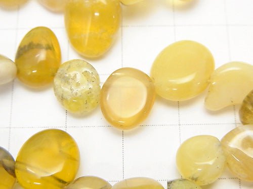 1strand $6.79! Yellow Opal AA Flat Nugget Top Side Drilled Hole 1strand beads (aprx.14inch / 35cm)