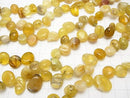 1strand $6.79! Yellow Opal AA Flat Nugget Top Side Drilled Hole 1strand beads (aprx.14inch / 35cm)