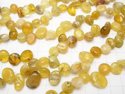 1strand $6.79! Yellow Opal AA Flat Nugget Top Side Drilled Hole 1strand beads (aprx.14inch / 35cm)