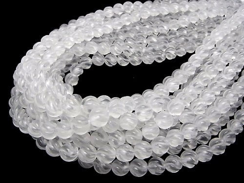 Milky Quartz AAA Round 8mm S-line Twist half or 1strand beads (aprx.15inch/36cm)