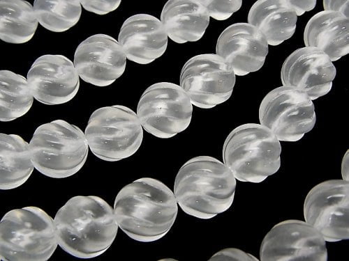 Milky Quartz AAA Round 12mm S-line Twist half or 1strand beads (aprx.15inch/36cm)