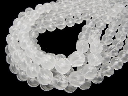 Milky Quartz AAA Round 12mm S-line Twist half or 1strand beads (aprx.15inch/36cm)