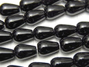 [Video]Onyx Vertical Hole Drop (Smooth) 8x6x6mm 1strand beads (aprx.15inch/36cm)