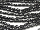 [Video]Onyx Vertical Hole Drop (Smooth) 8x6x6mm 1strand beads (aprx.15inch/36cm)