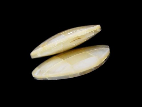 [Video] Mosaic Shell Pear shape 40 x 30 x 7 mm white 1 pc $3.79!