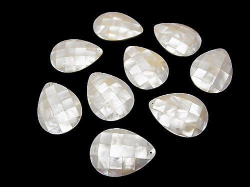 [Video] Mosaic Shell Pear shape 40 x 30 x 7 mm white 1 pc $3.79!