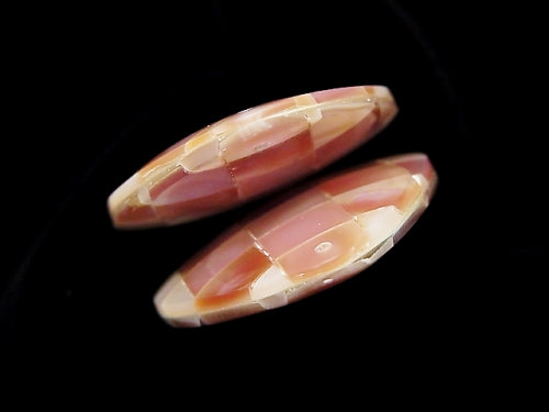 [Video] Mosaic Shell Pear shape 40 x 30 x 7 mm Pink 1 pc $4.79!