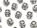Silver925 Cross Motif Cube Beads 6x6x6mm 1pc