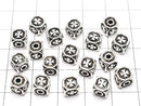 Silver925 Cross Motif Cube Beads 6x6x6mm 1pc