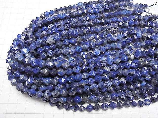 [Video] Lapislazuli AA+ 20Faceted Round 8mm half or 1strand beads (aprx.14inch/35cm)