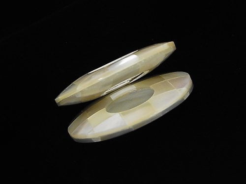[Video] Mosaic Shell Coin (Donut) 35mm White 1pc