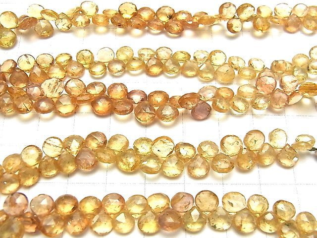 [Video] High Quality Imperial Topaz AAA- Chestnut Faceted Briolette half or 1strand beads (aprx.7inch / 18cm)