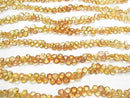 [Video] High Quality Imperial Topaz AAA- Chestnut Faceted Briolette half or 1strand beads (aprx.7inch / 18cm)