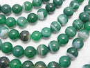 1strand $6.79! Green Stripe Agate Round 10mm 1strand beads (aprx.15inch / 36cm)