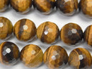 Faceted Round, Tiger's Eye Gemstone Beads