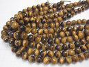 Yellow Tiger's Eye AA++ 128Faceted Round 12mm half or 1strand beads (aprx.15inch / 36cm)