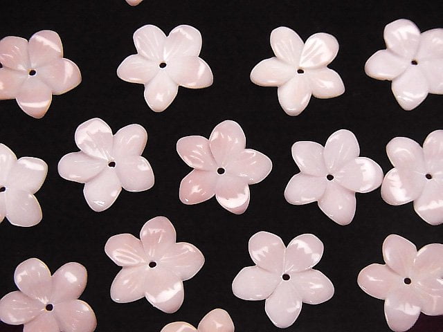 Carving, Flower, Mother of Pearl (Shell Beads) Pearl & Shell Beads