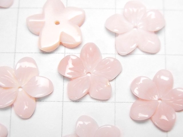 [Video] Queen Conch Shell AAA - AAA - Flower carving 12 mm central hole 4 pcs $5.79!