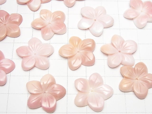 [Video] Queen Conch Shell AAA - AAA - Flower carving 20 mm central hole 3 pcs $7.79!