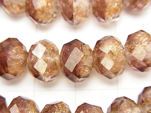 Lampwork Beads Faceted Button Rondelle 10 x 10 x 7 mm [wine red] half or 1 strand beads (aprx.14 inch / 34 cm)