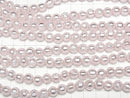 Lampwork Beads Round 8mm [Silver foil x pink] half or 1strand beads (aprx.9inch/22cm)