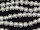 Lampwork Beads Round 10mm [Silver foil x clear] half or 1strand beads (aprx.10inch/26cm)