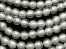 [Video] Lampwork Beads Round 12mm [Silver foil x clear] half or 1strand beads (aprx.10inch/25cm)