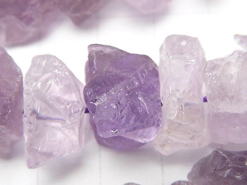 1strand $9.79! Light color Amethyst Rough Rock Nugget 1strand beads (aprx.15inch / 38cm)