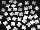 [Video] High quality White Shell (Silver-lip Oyster) Flower motif [2 holes] 13 mm, 16 mm, 18 mm 1 pc
