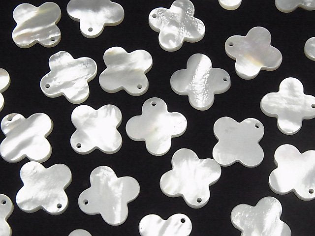 [Video] High quality White Shell (Silver-lip Oyster) Flower motif 13 mm, 16 mm, 18 mm 1 pc $2.59