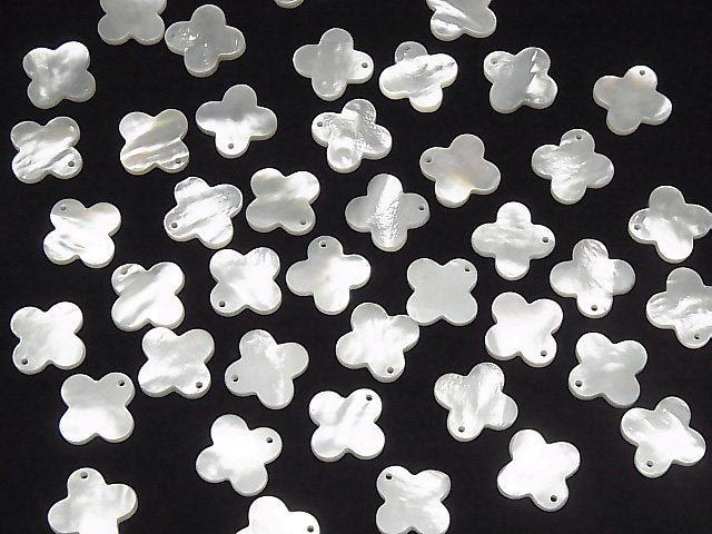 [Video] High quality White Shell (Silver-lip Oyster) Flower motif 13 mm, 16 mm, 18 mm 1 pc $2.59